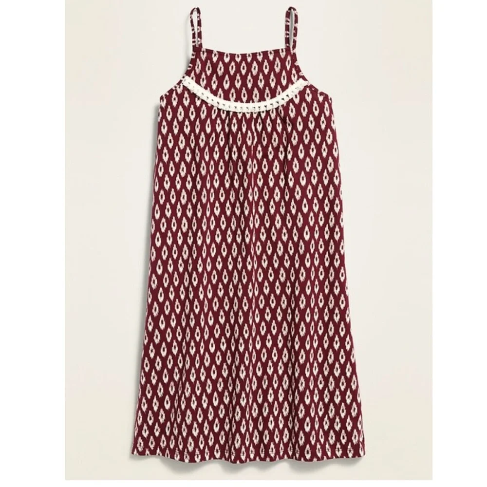 Old Navy doe girls Printed Sleeveless Square-Neck Dress